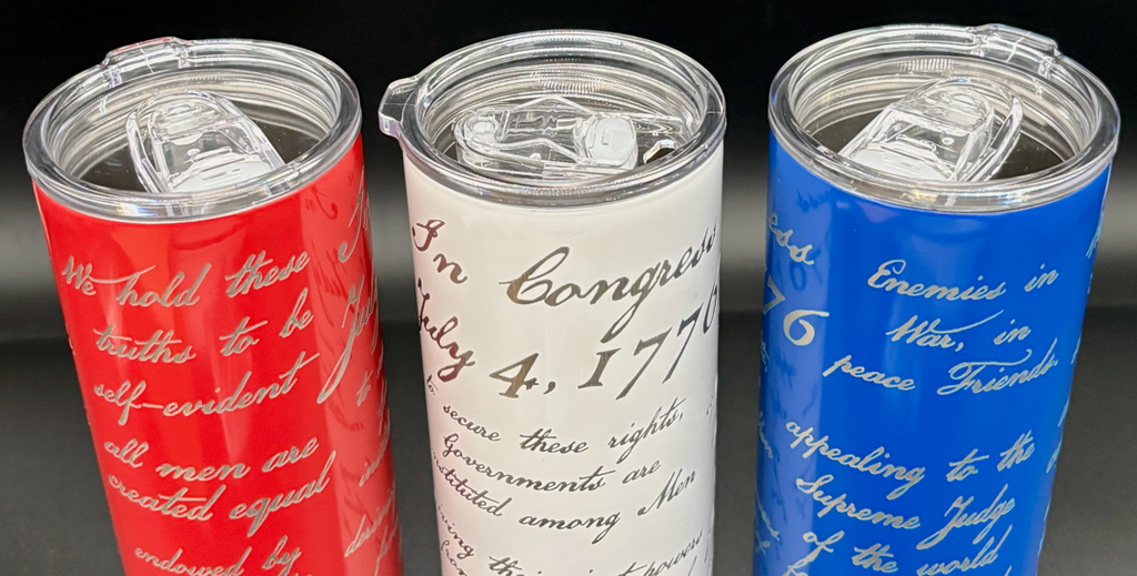 Declaration of Independence Tumbler - 20oz Skinny Insulated Travel Cup