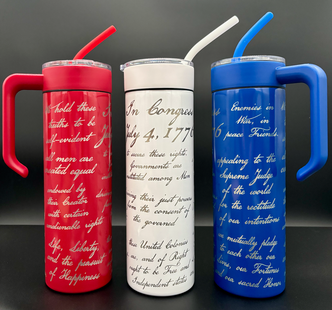 Declaration of Independence Tumbler - 20oz Skinny Insulated Travel Cup