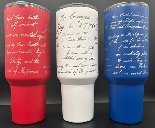 Declaration of Independence Tumbler - 40oz Insulated beverage cup