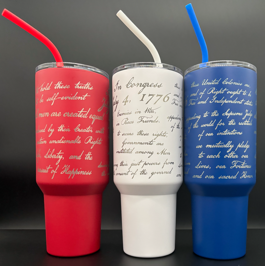 Declaration of Independence Tumbler - 40oz Insulated beverage cup