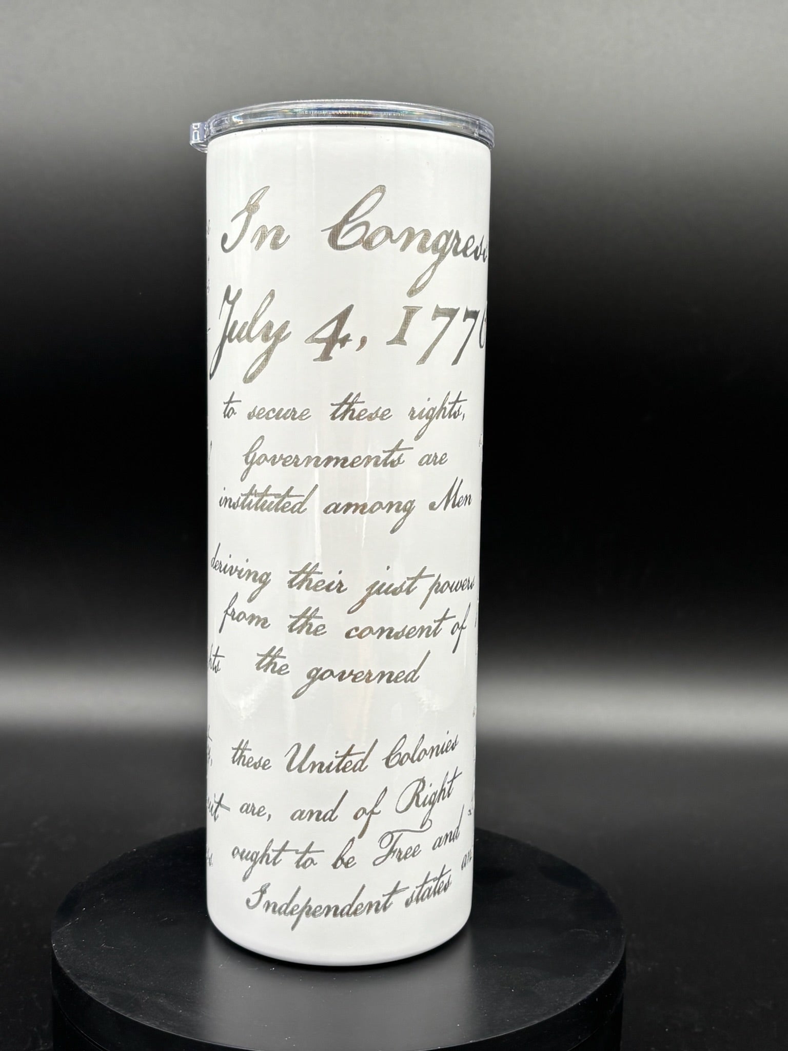 Declaration of Independence Tumbler - 20oz Skinny Insulated Travel Cup