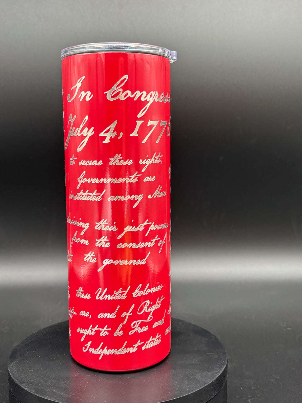 Declaration of Independence Tumbler - 20oz Skinny Insulated Travel Cup