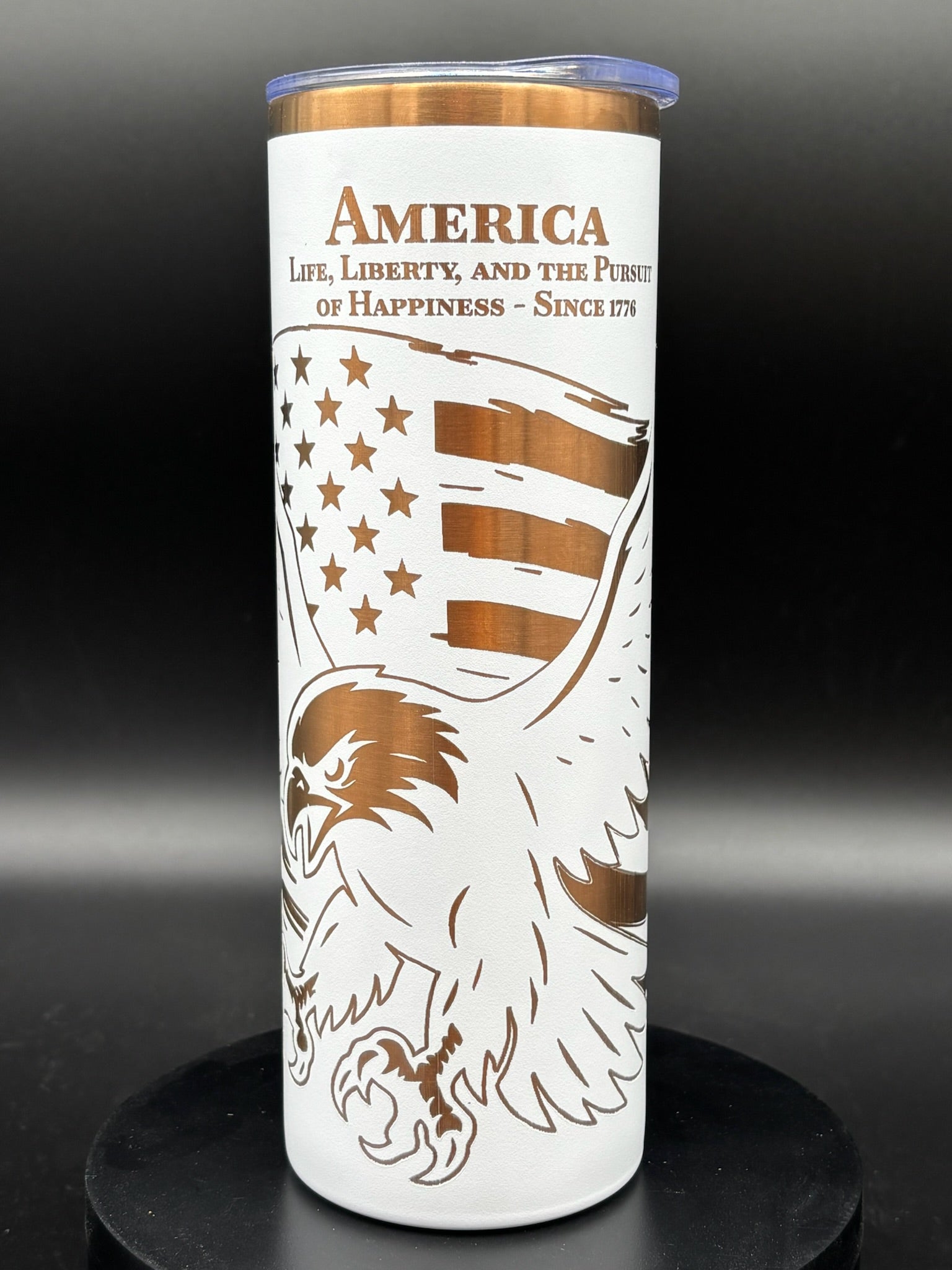 Patrotic 20 oz Tumbler- Life, Liberty and the Pursuit of Happiness