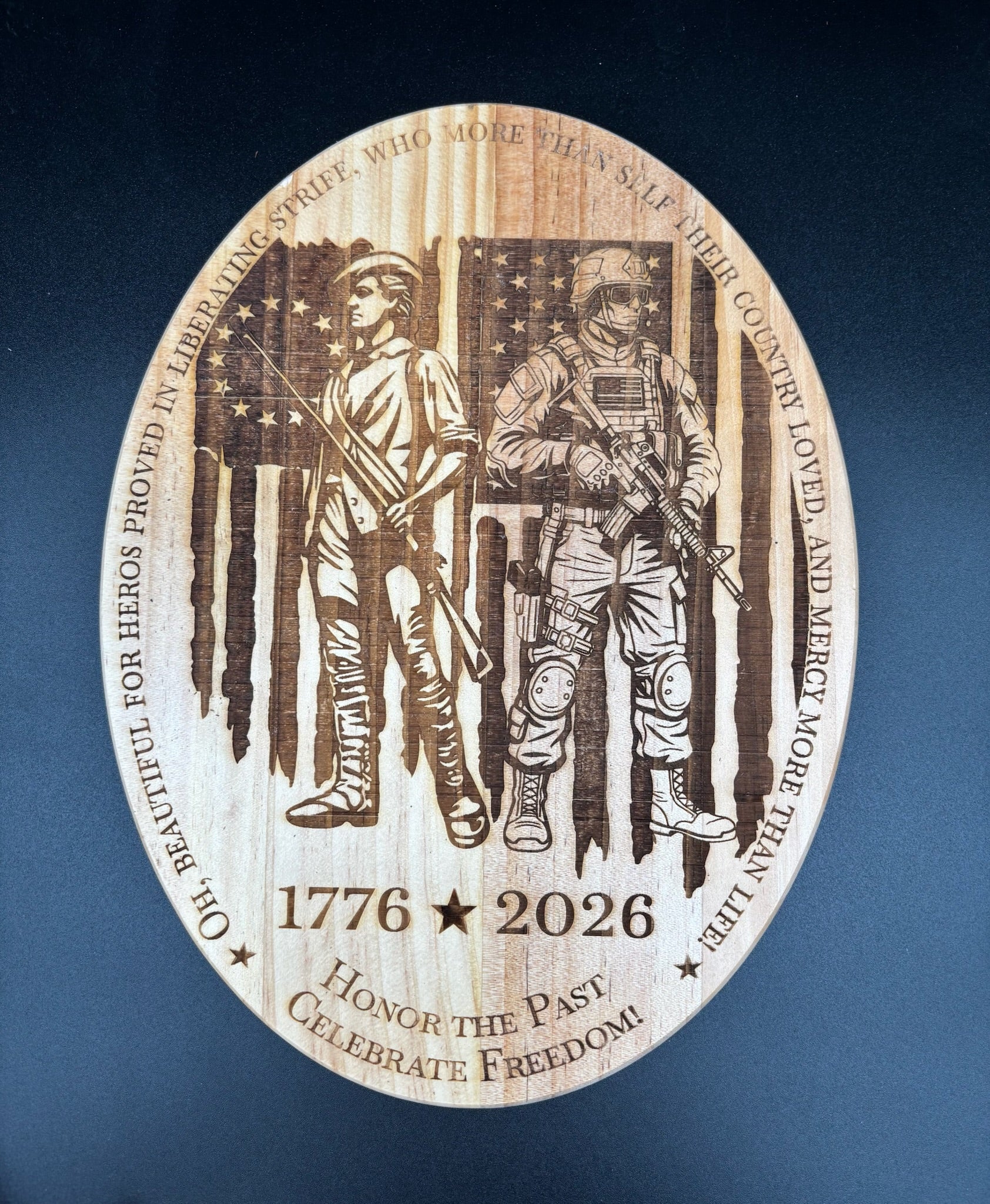 America 250 Plaque- Hero's Proved