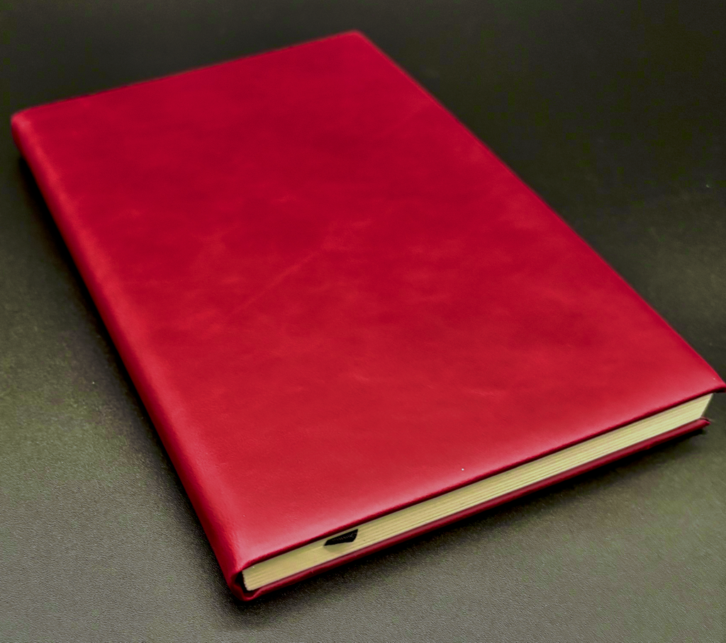 Maroon leatherette journal