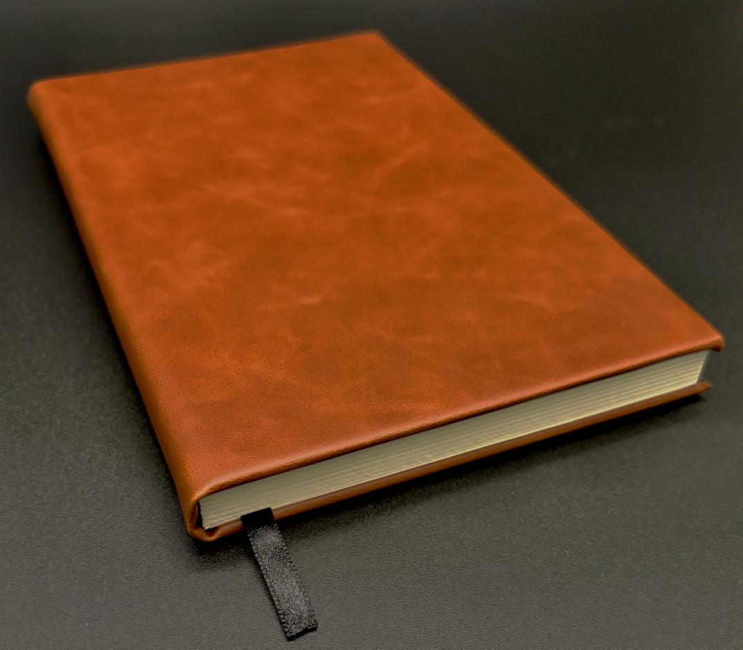 Walnut brown leatherette journal
