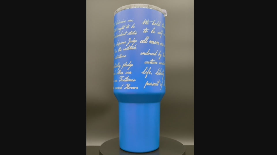 Declaration of Independence Tumbler - 40oz Insulated beverage cup